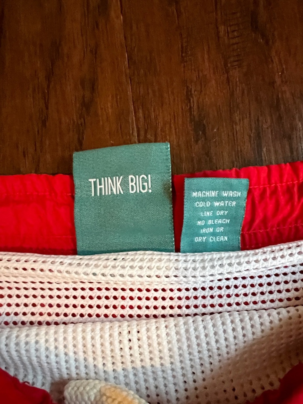 Big Dogs Red Men’s Swim Trunks - Picture 4 of 7